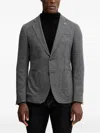 Joop Houndstooth Single-breasted Blazer In Gray