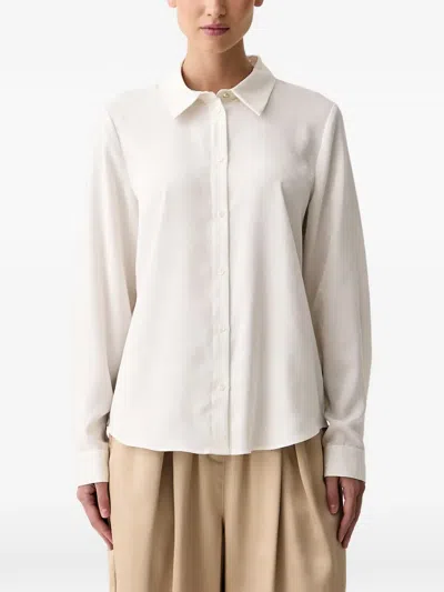 Joop Jacquard-logo Long-sleeve Shirt In Weiss