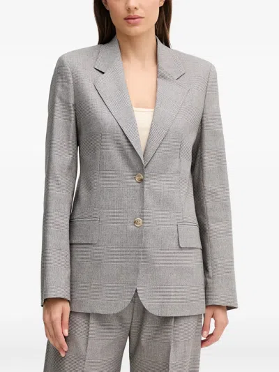 Joop Josie Checked Blazer In Gray