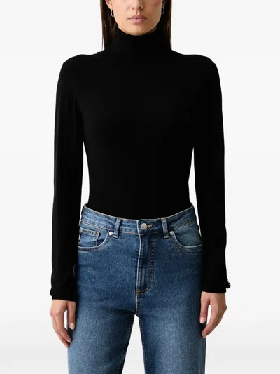 Joop Kaisha Logo-print Roll-neck Sweater In Black