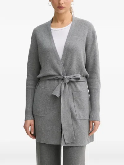 Joop Kardi Belted Cardigan In Gray