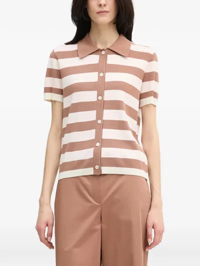 Joop Kasha Striped Shirt In Brown