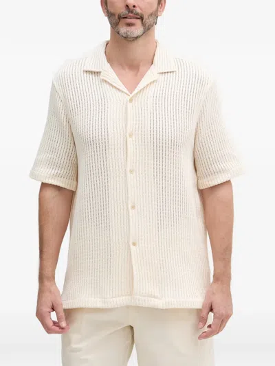 Joop Kawan Open-knit Short-sleeve Shirt In Multi