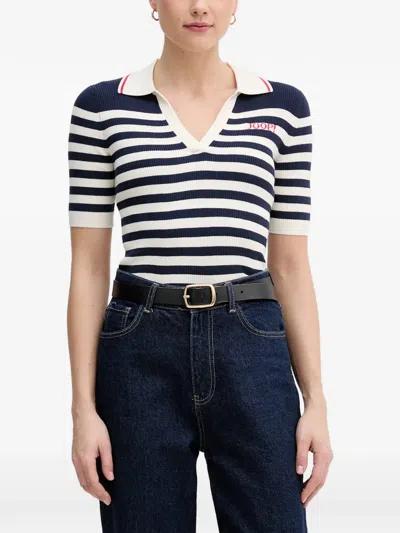 Joop Kkolo Striped Short-sleeved T-shirt In Blue
