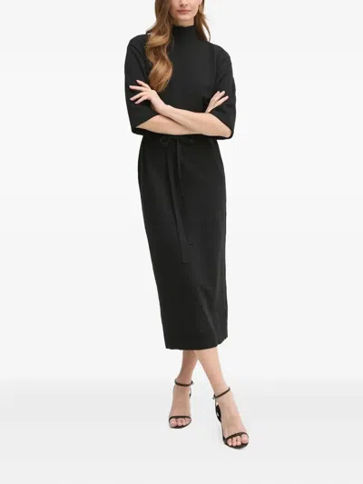 Joop Klea Mock-neck Midi Dress In Black