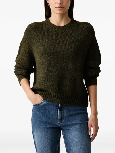 Joop Konna Ribbed-knit Crew-neck Sweater In Grün