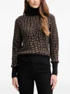 Joop Kordula Patterned Roll-neck Sweater In Brown