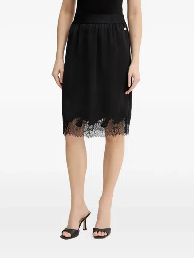 Joop Laced Midi Skirt In Black