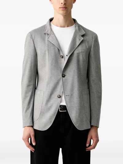 Joop Layered Single-breasted Blazer In Gray