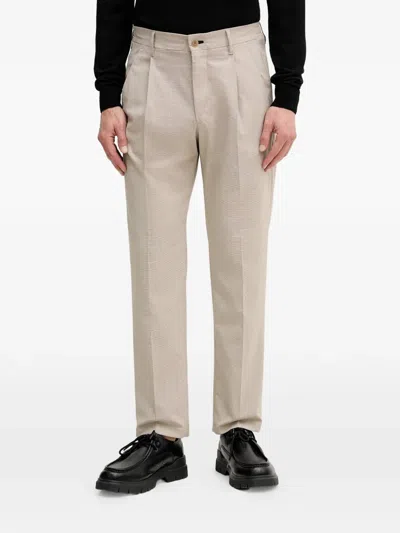 Joop Lead Pleated Trousers In Neutral