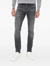 Joop Leather-patch Jeans In Gray
