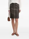 Joop Leather Skirt In Brown