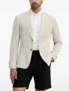 Joop Linen Single-button Blazer In Neutral