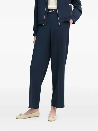 Joop Logo Waistband Trousers In Blue