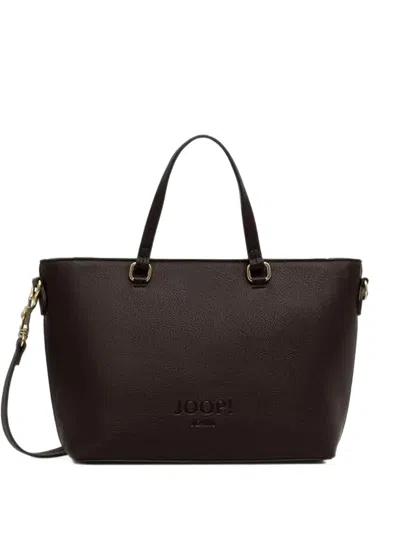 Joop Logo-embossed Tote Bag In Brown