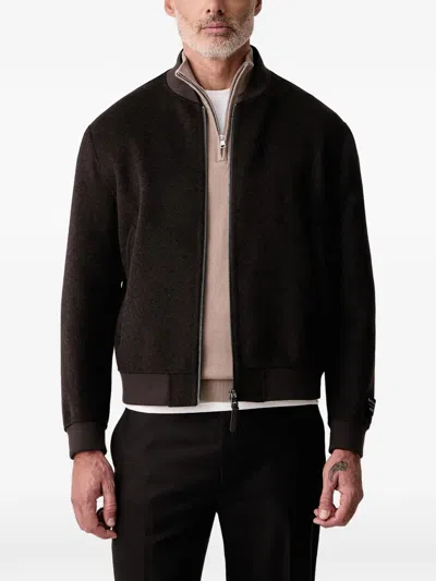 Joop Logo-patch Bomber Jacket In Multi