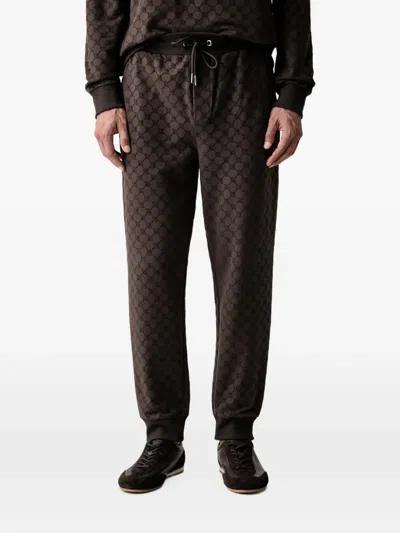 Joop Logo-pattern Track Pants In Brown
