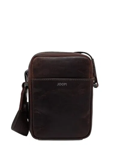 Joop Logo-plaque Leather Crossbody Bag In Brown