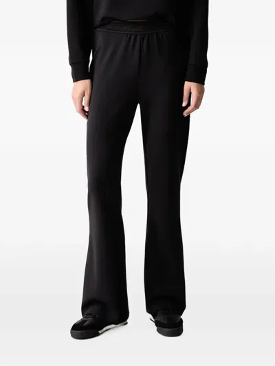 Joop Logo-waistband Flared Trousers In Blue