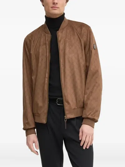 Joop Lutiano Bomber Jacket In Brown