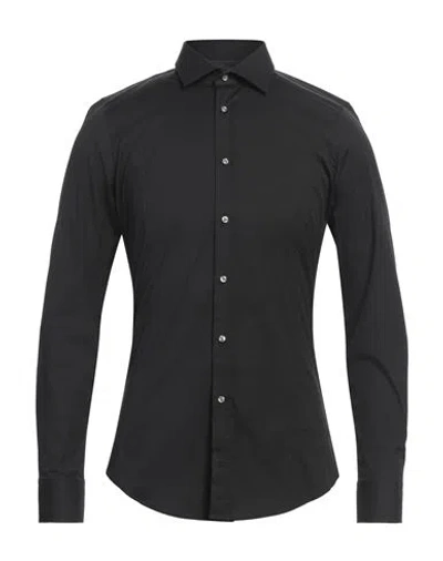 Joop ! Man Shirt Black Size 15 ½ Cotton, Polyamide, Elastane