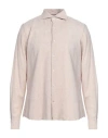 Joop ! Man Shirt Beige Size 16 Cotton, Wool In Neutral