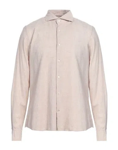Joop ! Man Shirt Light Brown Size 17 ½ Cotton, Wool