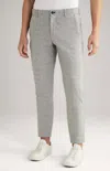 Joop Men's Maxton Cotton Glen Plaid Drawstring Trouser In Light Grey In Grey