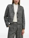 Joop Notched-lapels Tweed Jacket In Black