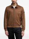 Joop Patterned Zip Jacket In Brown