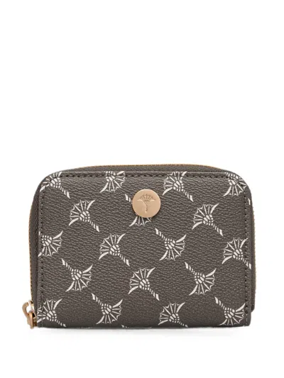 Joop Patterned Zip Wallet In Brown