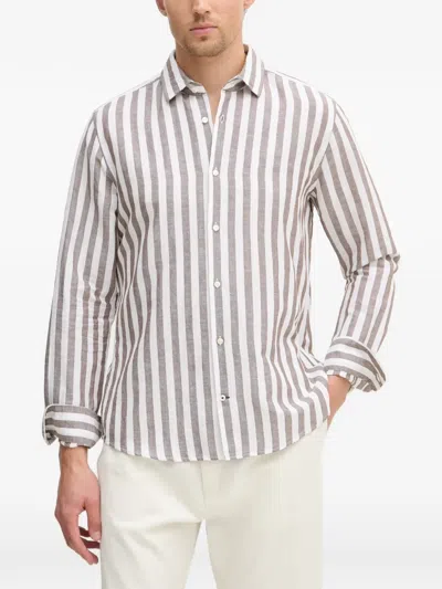 Joop Pit Vertical-stripe Long-sleeve Shirt In Multi