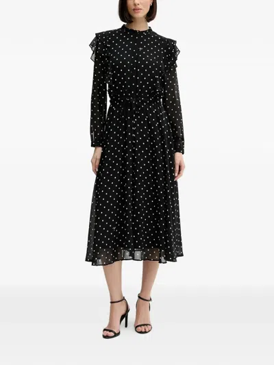 Joop Polka Dot Dress In Black