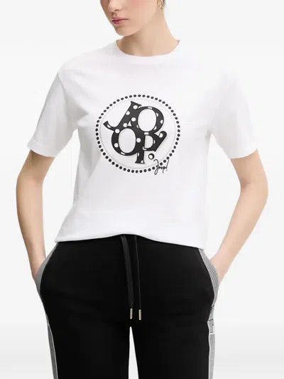 Joop Polka Dot Logo T-shirt In White