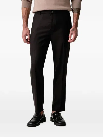 Joop Pressed-crease Straight-leg Trousers In Black
