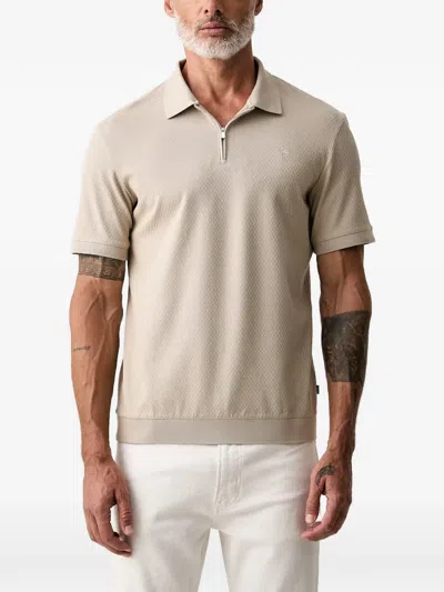 Joop Quarter-zip Polo Shirt In Neutral