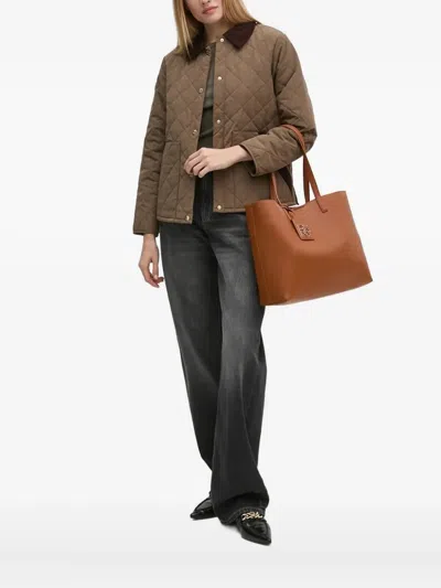 Joop Quilted Corduroy-trimmed Jacket In Brown