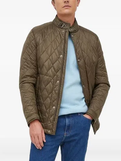 Joop Quilted Diamond-pattern Jacket In Green
