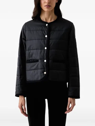Joop Quilted-finish Logo-plaque Jacket In Blue