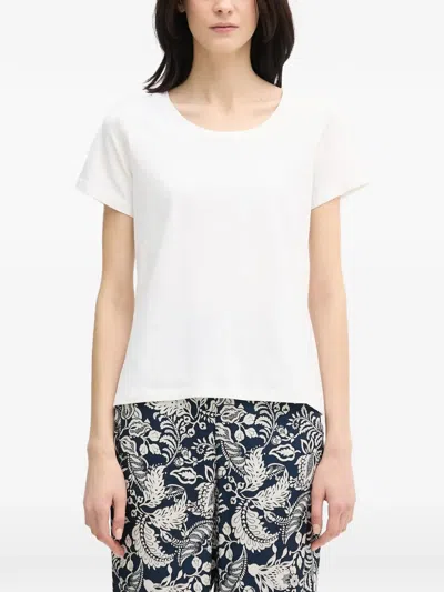 Joop Rhinestone-logo T-shirt In White