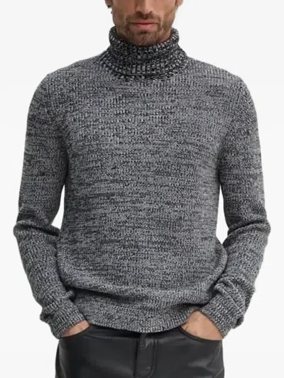 Joop Ribbed Turtleneck Sweater In Gray