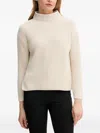 Joop Roll-neck Side-slit Sweater In Neutral