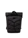 Joop Roll-top Patterned Backpack In Black