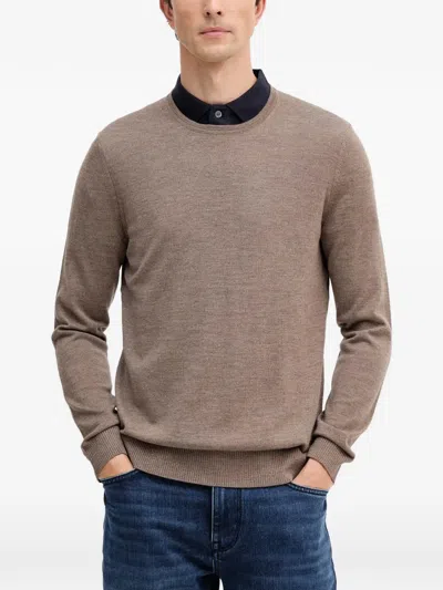 Joop Round-neck Sweater In Brown