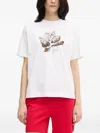 Joop Shell-print Rhinestone-embellished T-shirt In White