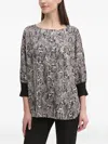 Joop Bluse Mit Schlangenleder-print In Gray