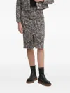Joop Snakeskin-print Midi Straight Skirt In Animal Print