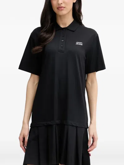 Joop Tadena Pleated-skirt Mini Polo Dress In Black