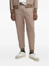 Joop Talib Monogram-pattern Track Pants In Brown