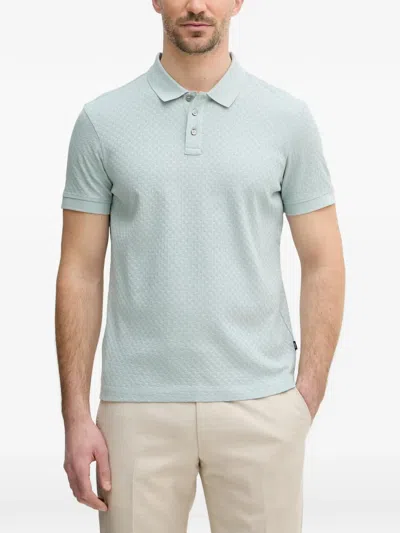 Joop Textured Short-sleeve Polo Shirt In Blue
